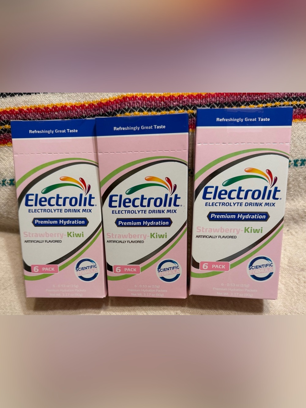 Electrolit Electrolyte Premium Hydration Strawberry-Kiwi Drink Mix 3 Boxes